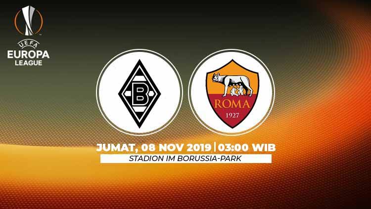 Prediksi pertandingan matchday 4 Liga Europa 2019-2020 antara Borussia Monchengladbach vs AS Roma, Jumat (08/11/19) dini hari WIB. Copyright: © INDOSPORT