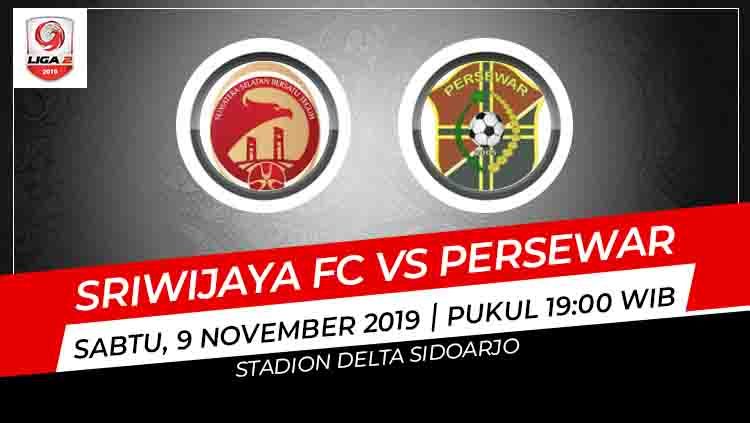 Kompetisi babak 8 besar Liga 2 2019 di Grup A akan mempertemukan Sriwijaya FC vs Persewar Waropen. Berikut link live streaming pertandingan tersebut. Copyright: © INDOSPORT