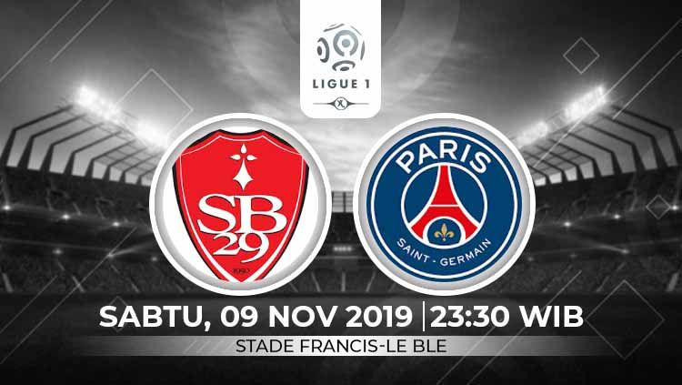 Prediksi pertandingan Ligue 1 Prancis 2019-2020 Brest vs Paris Saint-Germain (PSG) pada pekan ke-13, Sabtu (09/11/19), pukul 23.30 WIB di Stade Francis-Le Ble. Copyright: © INDOSPORT