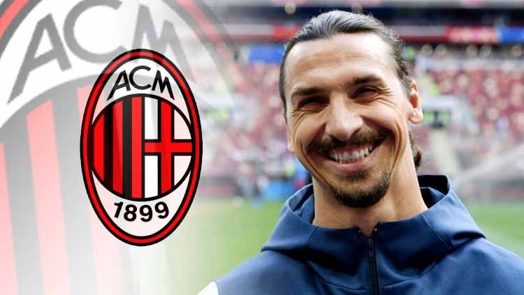 Nama Zlatan Ibrahimovic masih terus dikaitkan dengan klub Serie A Liga Italia, AC Milan. Copyright: © sports.yahoo.com