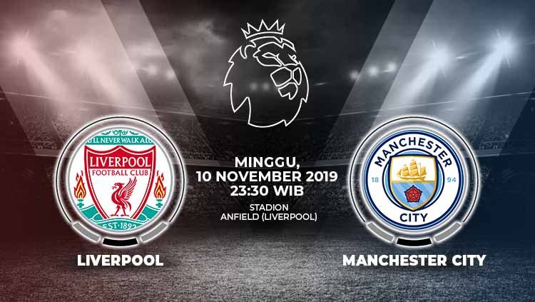 Berikut prediksi pertandingan antara Liverpool vs Manchester City di Stadion Anfield, Minggu (10/11/19) WIB. Copyright: © Grafis: Yanto/Indosport.com