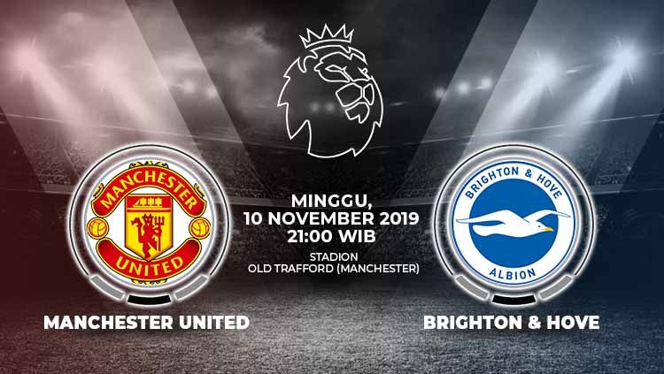 Laga pekan ke-12 Liga Inggris antara Manchester United melawan Brighton & Hove Albion, Minggu (10/11/19), 21.00 WIB, bisa disaksikan lewat live streaming. Copyright: © Grafis: Yanto/Indosport.com