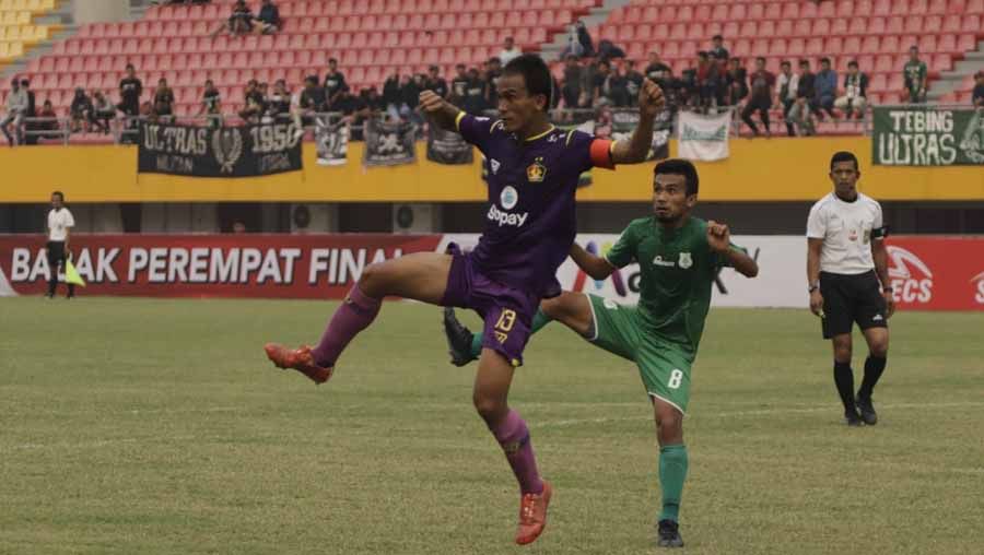 PSMS Medan bermain imbang 1-1 atas Persik Kediri pada laga perdana Grup B babak 8 besar Liga 2 2019. Copyright: © Media PSMS