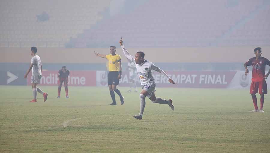 Persita Tangerang sukses melewati laga perdana Grup B babak 8 besar Liga 2 2019 dengan kemenangan atas Martapura FC. Copyright: © Media Persita