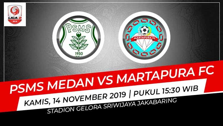 Laga kedua grup B 8 besar Liga 2 2019, Kamis (14/11/19), antara PSMS Medan melawan Martapura FC bisa disaksikan di situs live streaming Vidio.com Copyright: © INDOSPORT