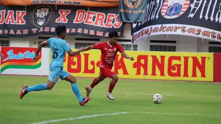 Persija Jakarta terus menunjukkan tren positif di Liga 1 2019. Tim berjuluk Macan Kemayoran kali ini berhasil memukul tamunya Persela Lamongan. Copyright: © Media Persija