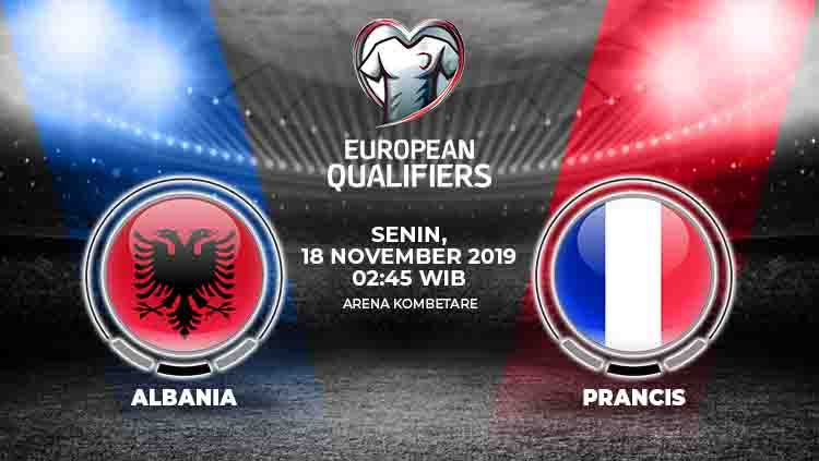 Berikut prediksi pertandingan Kualifikasi Euro 2020 antara Albania vs Prancis. Copyright: © INDOSPORT