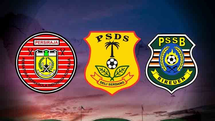 Logo-logo Klub Sumatra: Persiraja Banda Aceh, PSDS Deli Serdang, PSSB Bireun. Copyright: © INDOSPORT