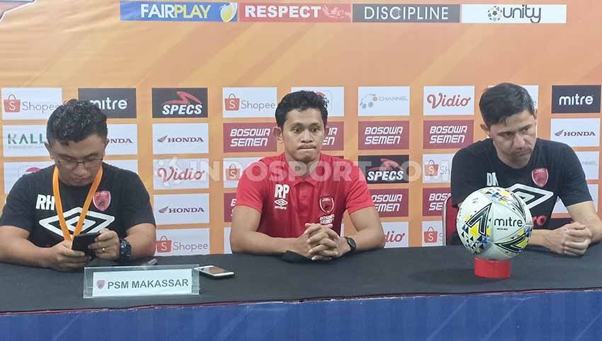 Konferensi pers PSM Makassar setelah mengalahkan Persipura Jayapura dengan skor 4-0 pada laga tunda pekan keempat Shopee Liga 1 2019. Copyright: © Adriyan Adirizky/INDOSPORT