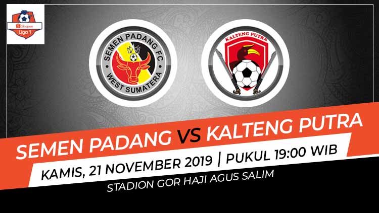 Berikut prediksi pertandingan sepak bola pekan ke-28 kompetisi Shopee Liga 1 2019 antara Semen Padang vs Kalteng Putra FC. Copyright: © INDOSPORT
