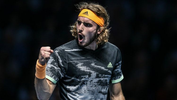 Stefanos Tsitsipas kalahkan Rafael Nadal di perempat final Australian Open 2021. Copyright: © Rob Newell - CameraSport via Getty Images
