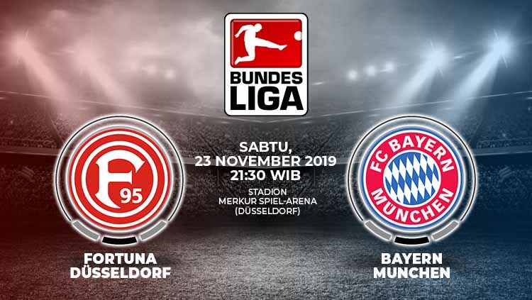 Berikut link live streaming pertandingan sepak bola pekan ke-12 Bundesliga Jerman antara Fortuna Dusseldorf vs Bayern Munchen. Copyright: © Grafis: Yanto/Indosport.com