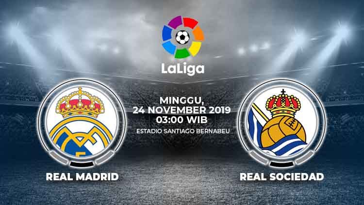 Prediksi Pertandingan La Liga Spanyol antara Real Madrid vs Real Sociedad. Copyright: © INDOSPORT