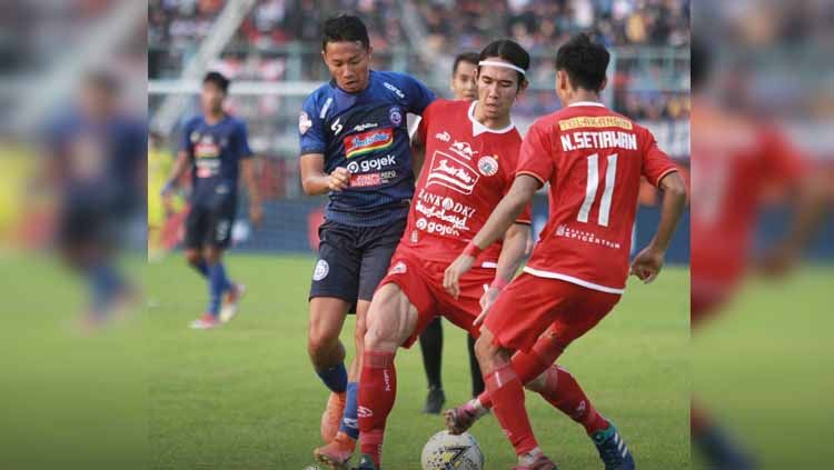 Ada 3 fakta tak lumrah kala Persija Jakarta ditahan imbang 1-1 oleh Arema FC di pekan ke-28 Liga 1 2019, Sabtu (23/11/19) sore. Copyright: © aremafcofficial