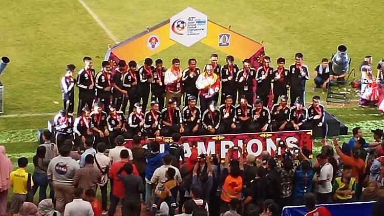 Timnas Pelajar Indonesia saat berhasil merebut peringkat ketiga 47th Asian Schools Football Championship 2019 usai mengalahkan Korea Selatan. Copyright: © Humas Kemenpora.