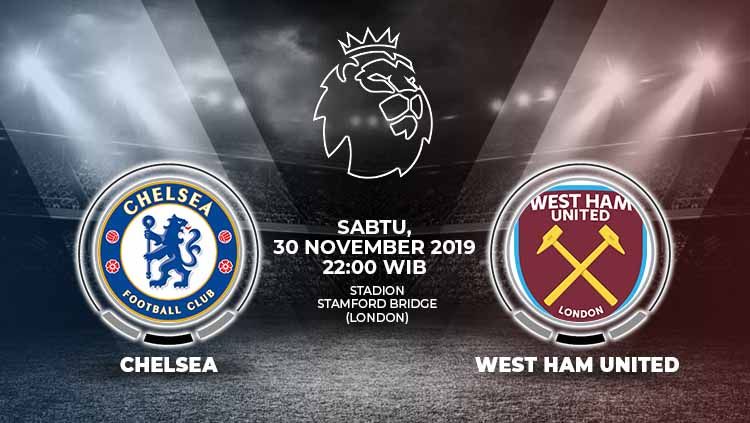 Berikut prediksi pertandingan sepak bola Kompetisi Liga Inggris 2019-2020 pada pekan ke-14 antara Chelsea vs West Ham United. Copyright: © Grafis: Soicaumienbac.cc