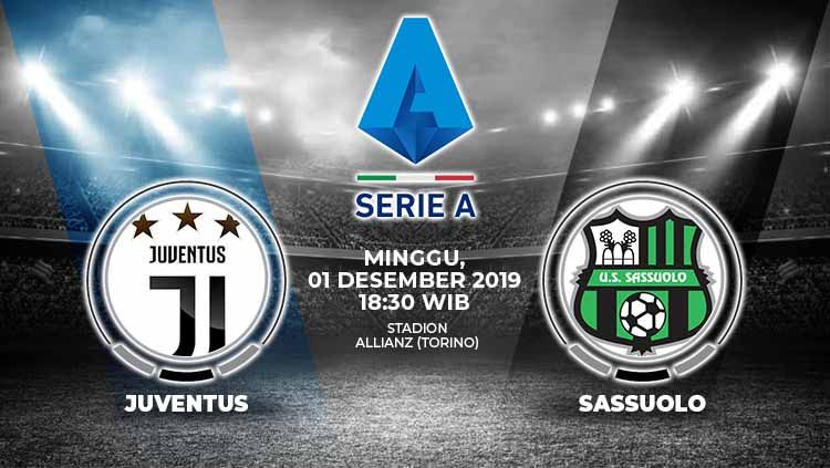 Juventus akan segera berhadapan dengan Sassulo di laga pekan ke-14 Serie A Liga Italia pada hari ini, Minggu (01/12/19). Copyright: © INDOSPORT
