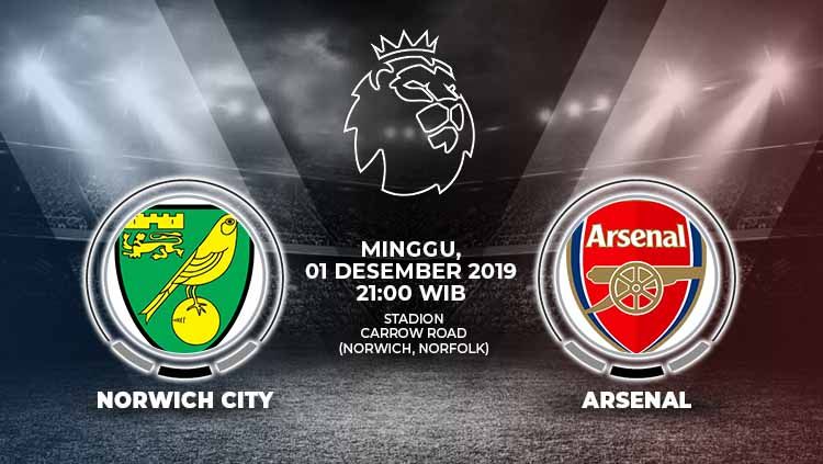 Link live streaming pertandingan pekan ke-14 Liga Inggris 2019-2020 antara Norwich City vs Arsenal di Stadion Carrow Road, Minggu (01/12/19) mulai pukul 21.00 WIB. Copyright: © INDOSPORT