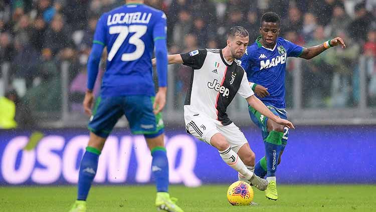 Hasil pertandingan pekan ke-14 Serie A Liga Italia yang mempertemukan Juventus vs Sassuolo berakhir dengan hasil imbang 2-2 untuk kedua tim. Copyright: © Daniele Badolato - Juventus FC/Juventus FC via Getty Images