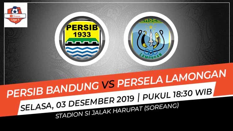 Laga pekan ke-30 Shopee Liga 1 antara Persib Bandung menjamu Persela Lamongan, Selasa (3/12/19), 18.30 WIB, bisa disaksikan di situs live streaming Vidio.com. Copyright: © Grafis: Indosport.com