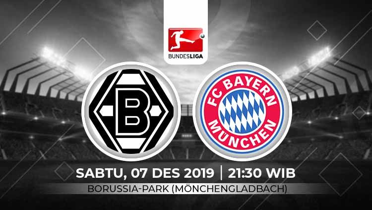Pertandingan antara Borussia M'gladbach vs Bayern Munchen. Copyright: © Grafis: Indosport.com