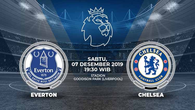 Berikut prediksi pertandingan antara Everton vs Chelsea dalam lanjutan pekan ke-16 Liga Inggris, Sabtu (07/12/19) di Goodison Park. Copyright: © Grafis: Indosport.com