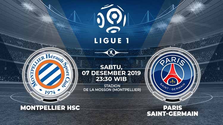 Berikut link live streaming pertandingan antara Montpellier vs Paris Saint-Germain (PSG) dalam lanjutan Ligue 1 Prancis pekan ke-17, Sabtu (07/12/19). Copyright: © Grafis: Indosport.com