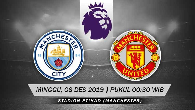 Laga Liga Inggris pekan ke-16 antara Manchester City melawan Manchester United, Minggu (8/12/19), 00.30 WIB, bisa disaksikan lewat live streaming di Mola TV. Copyright: © Grafis: Indosport