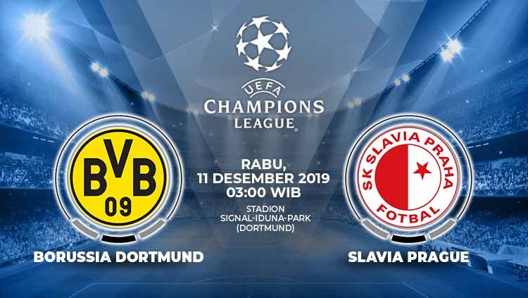 Berikut prediksi pertandingan antara Borussia Dortmund vs Slavia Praha dalam lanjutan grup F Liga Champions 2019-2020 Copyright: © Grafis: Soicaumienbac.cc