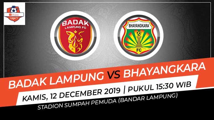 Bhayangkara FC berhasil meraih angka penuh setelah menaklukkan Badak Lampung FC dengan skor 3-2 dalam lanjutan pekan ke-32 Liga 1 2019, Kamis (12/12/19). Copyright: © Grafis: Indosport.com