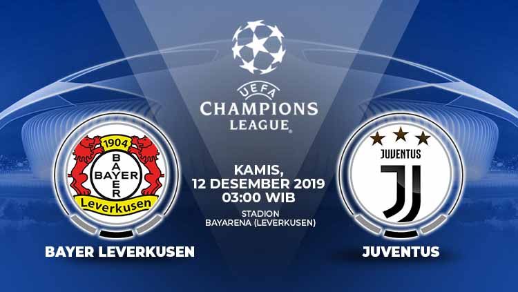 Memasuki matchday terakhir Liga Champions 2019-2020, Bayer Leverkusen harus menjamu Juventus, Kamis (12/12/19). Berikut link live streaming untuk menyaksikan. Copyright: © Grafis: Indosport.com
