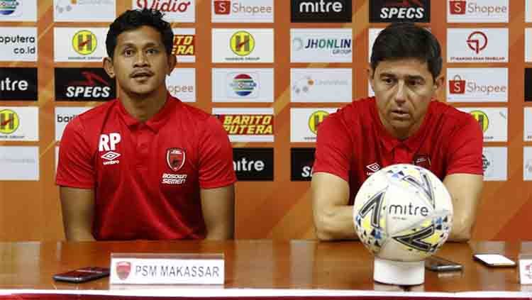 Jumpa pers PSM Makassar sebelum melawan Barito Putera di Liga 1. Copyright: © Media PSM