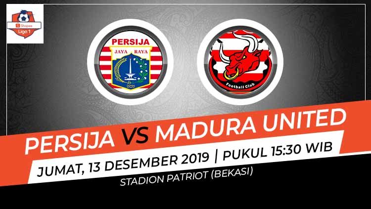 Prediksi pertandingan Liga 1 antara Persija Jakarta vs Madura United. Copyright: © Grafis: Indosport.com