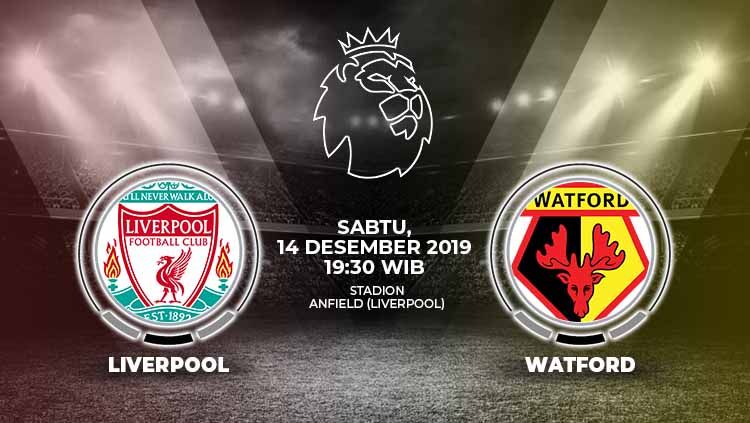 Link live streaming pertandingan Liga Inggris antara Liverpool vs Watford. Copyright: © Grafis: Indosport.com
