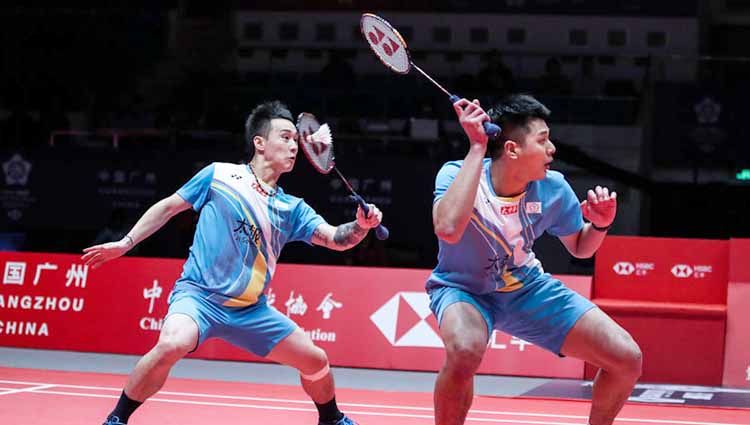Aksi berkelas Yang Po Han menyelesaikan reli dengan tangan kosong di babak pertama Denmark Open 2022, juga langsung membuat terpesona badminton lovers. Copyright: © Shi Tang/Getty Images