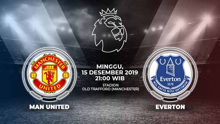 Prediksi pertandingan pekan ke-17 kompetisi sepak bola Liga Inggris 2019-2020 antara Manchester United vs Everton, Minggu (15/12/19). Copyright: © Grafis: Indosport.com