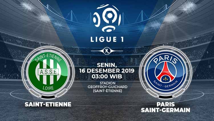 Berikut prediksi pertandingan antara AS Saint-Etienne vs Paris Saint-Germain dalam lanjutan pekan ke-18 Ligue 1 Prancis. Copyright: © Grafis: Ynt/Indosport.com