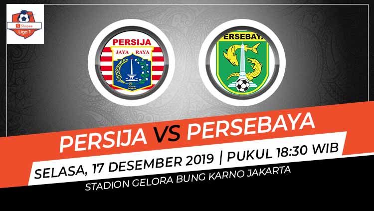Berikut link live streaming pertandingan sepak bola kompetisi Shopee Liga 1 2019 pada pekan ke-33 antara Persija Jakarta vs Persebaya Surabaya. Copyright: © Grafis: Ynt/Indosport.com