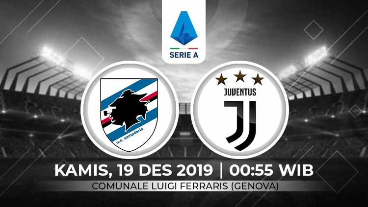 Prediksi Sampdoria vs Juventus dalam lanjutan pekan ke-17 kompetisi sepak bola Serie A Liga Italia 2019-2020, Kamis (19/12/19) dini hari WIB. Copyright: © Grafis: Ynt/Football265.com