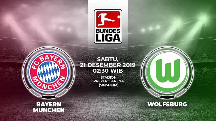 Berikut prediksi pertandingan Bundesliga Jerman 2019-2020 antara Bayern Munchen vs Wolfsburg di Allianz Arena, Sabtu (21/12/19) WIB Copyright: © Grafis:Ynt/Indosport.com
