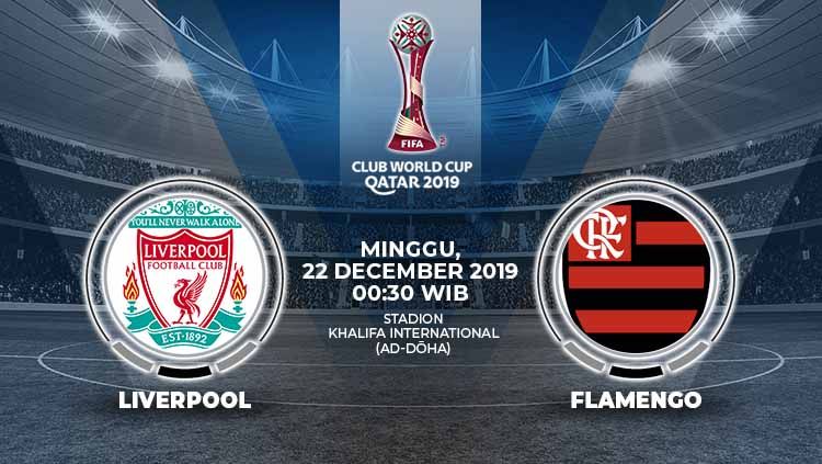 Prediksi pertandingan final Piala Dunia Antarklub Liverpool vs Flamengo pada Minggu (22/12/19) dini hari WIB, dua tim bakal rebutan gelar perdana ajang ini. Copyright: © Grafis:Ynt/Indosport.com