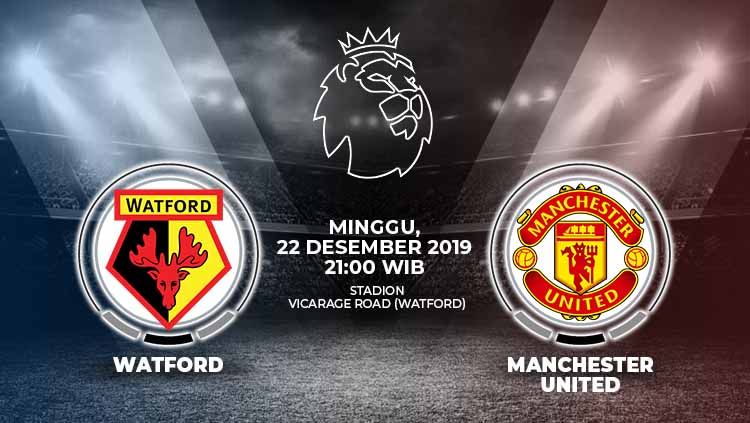 Perdiksi pertandingan Liga Inggris pada pekan ke-18 antara Watford vs Manchester United. Copyright: &copy; Grafis: Ynt/Indosport.com