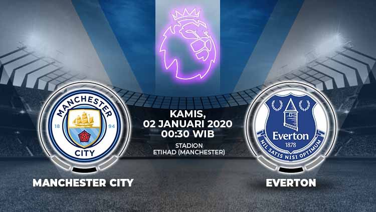 Manchester City diprediksi bisa mengalahkan Everton dalam pekan ke-21 Liga Inggris 2019/20 di Etihad Stadium, Kamis (2/1/19), pukul 00.30 WIB. Copyright: © Grafis:Ynt/Indosport.com