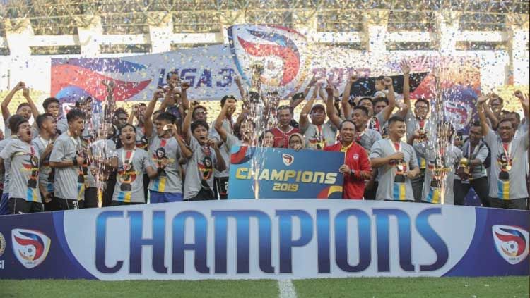 Persijap Jepara merayakan gelar juara Liga 3 2019. Copyright: © pssi.org