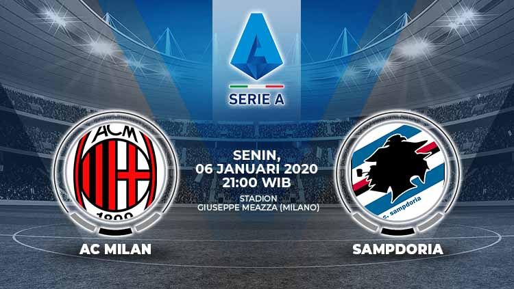 Prediksi pertandingan Liga Italia antara AC Milan vs Sampdoria pada Senin (6/1/20) malam WIB, di mana laga bakal menjadi debut Ibrahimovic bersama Rossoneri. Copyright: © Grafis:Ynt/Football265.com