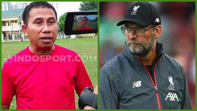 Pelatih PSMS Medan Philep Hansen mirip pelatih Liverpool Jurgen Klopp Copyright: © INDOSPORT