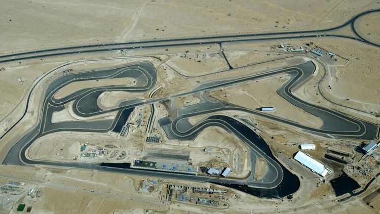 Pemandangan Sirkuit Dubai Autodrome di Uni Emirat Arab dari udara. Copyright: © Reddit