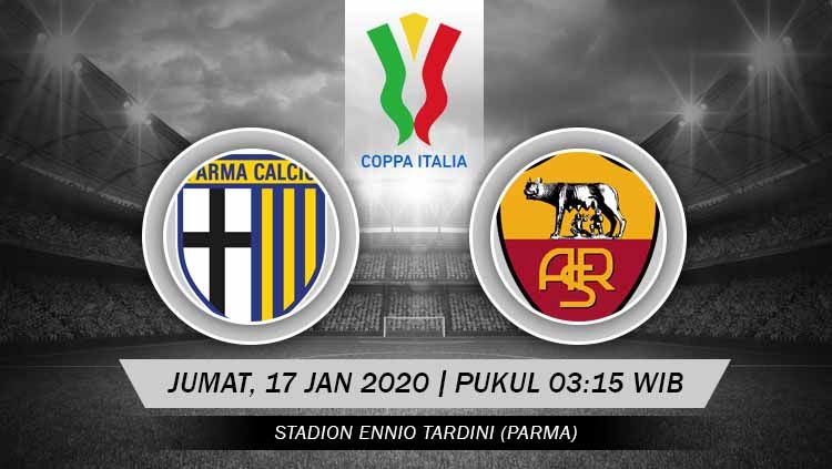 Berikut link live streaming pertandingan antara Parma vs AS Roma di babak 16 besar Coppa Italia, Jumat (17/01/20) dini hari WIB. Copyright: © Garfis: Ynt/INDOSPORT