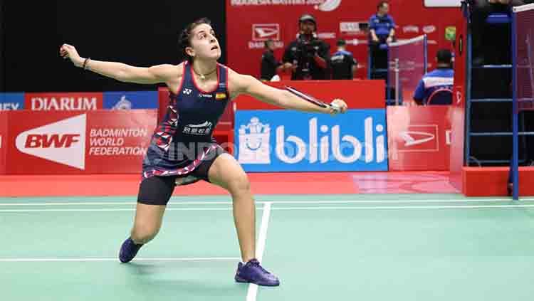 Jelang berhadapan dengan wakil Jepang, Nozomi Okuhara, di babak kedua Indonesia Masters 2020, Carolina Marin siapkan strategi ini. Copyright: © Theresia Simanjuntak/INDOSPORT