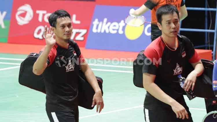 Tak Didampingi Pelatih di Final Indonesia Masters 2020, Ini Reaksi Mengejutkan Hendra Setiawan. Copyright: © Roihan Susilo Utomo/INDOSPORT